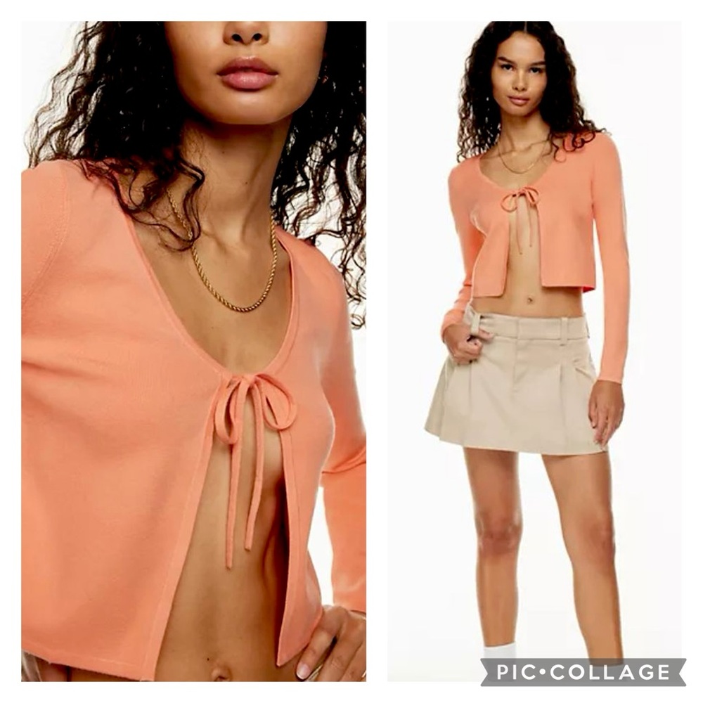 Aritzia Sunday Best Samantha Cardigan in Sunny Apricot